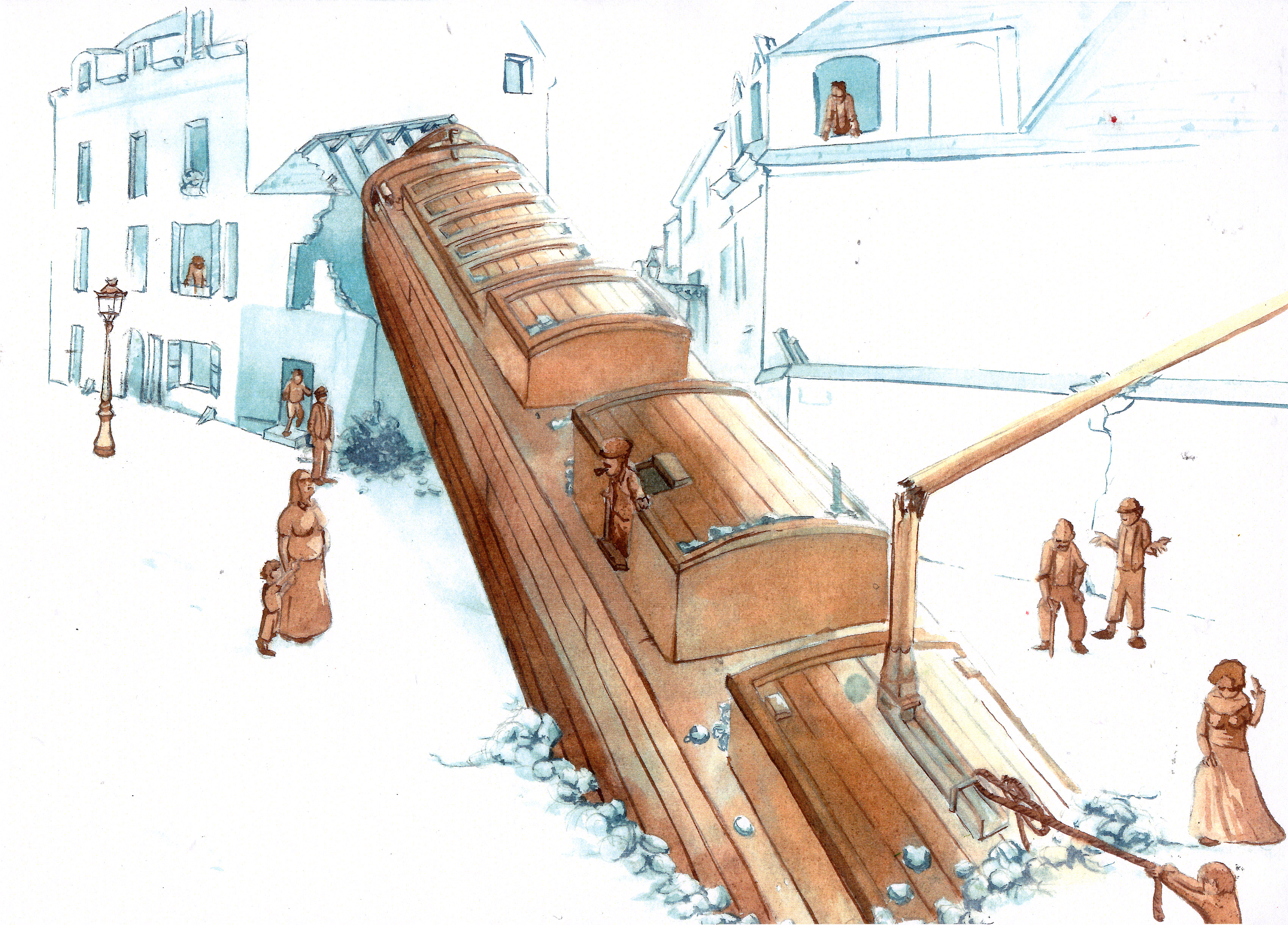 Peniche qui sort de terre